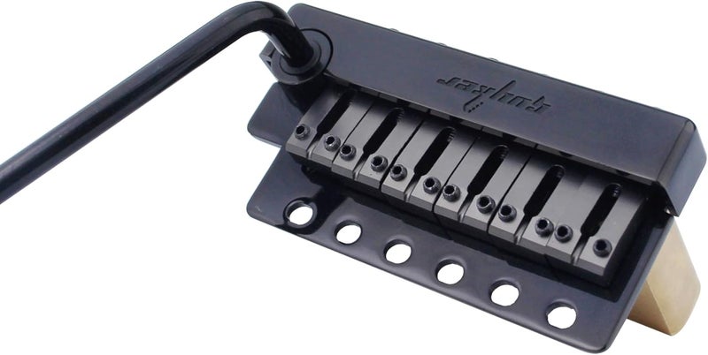 guyker Guitar Tremolo Bridge String Spacing 10.8MM with Brass Saddle and Brass Block & Spring and Claw, Pop-In Vibrato Bar, Complete Install Kit, GG1009A Black - Image 3